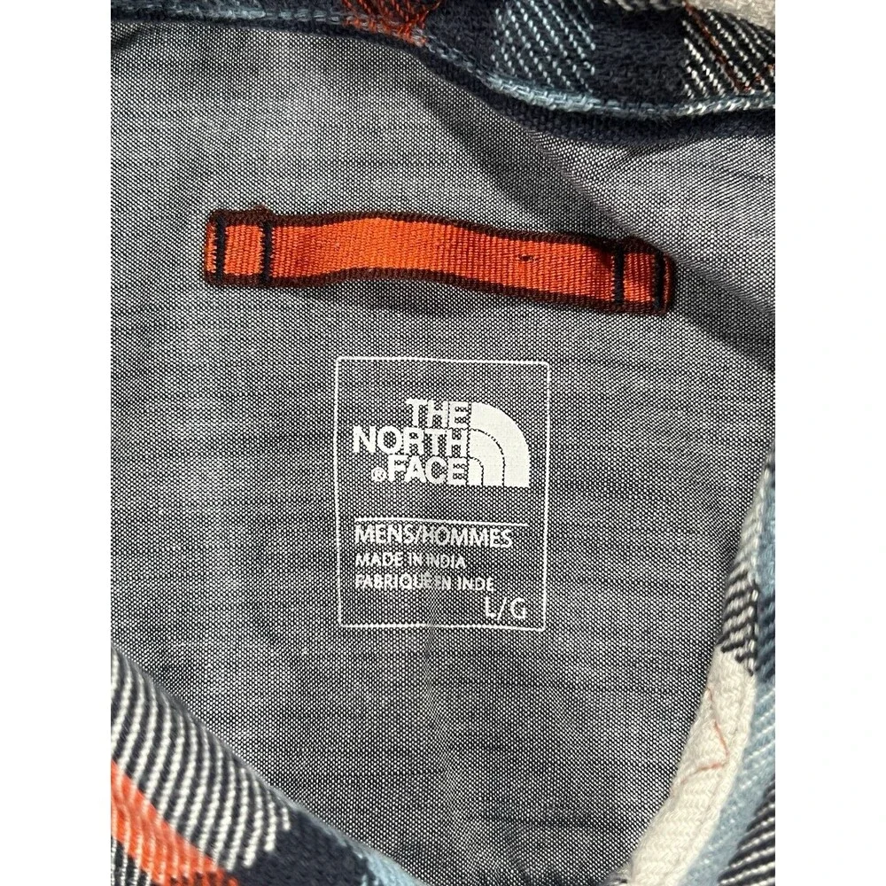 The North Face Plaid Flannel Blue Red Button Up Casual Men’s Size Large